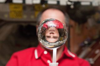 Astronaut Ford Watches a Water Bubble