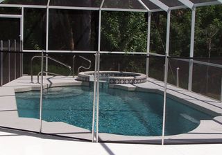 swimming pool with glass door