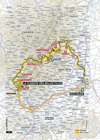 Map for the 2014 Tour de France stage 10