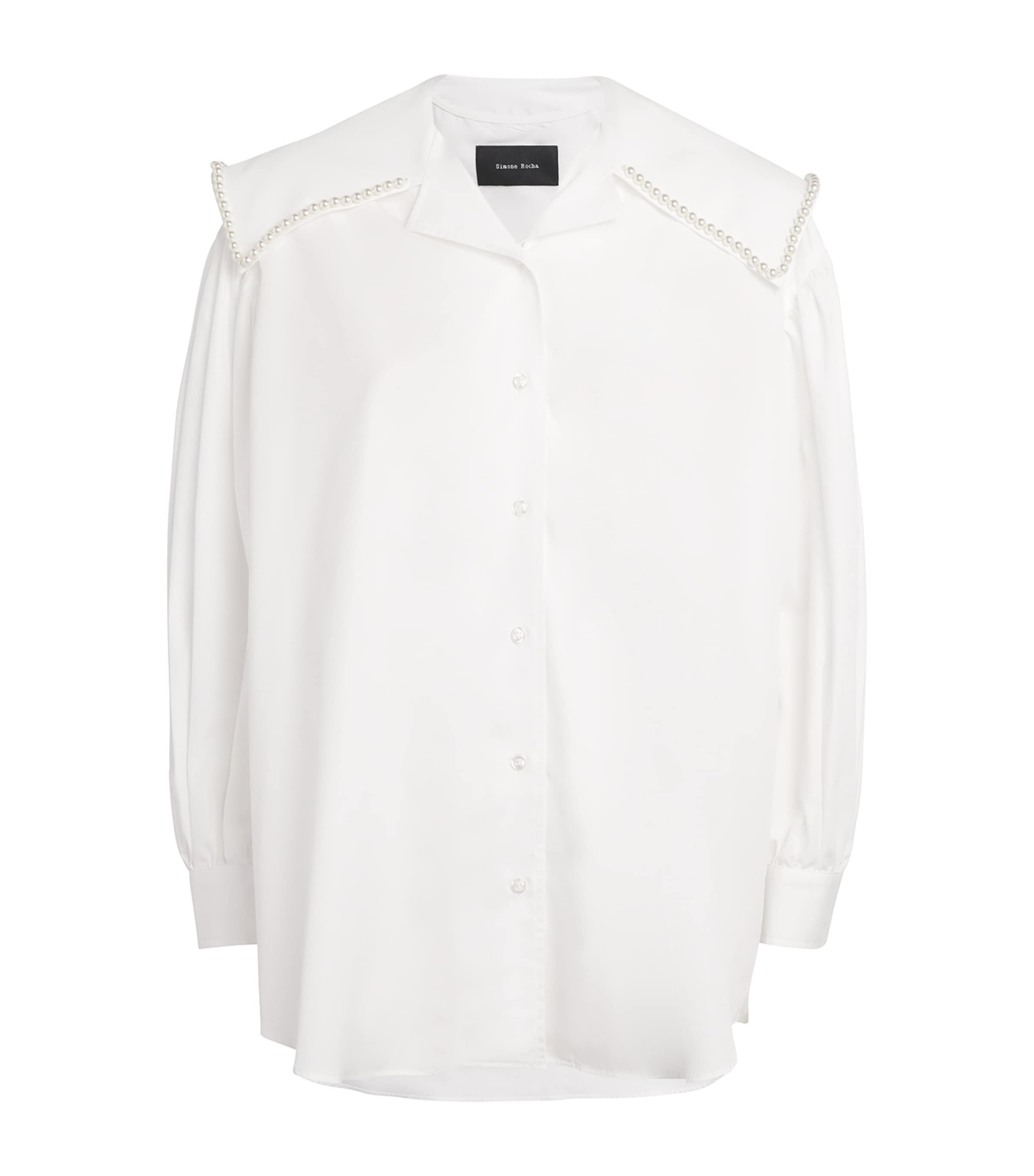 Embellished Sailor-Collar Shirt