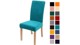 smiry Velvet Stretch Dining Room Chair Covers