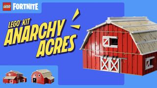 The Anarchy Acres update, showing a red barn, against a blue background
