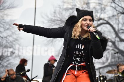 Madonna performs at Women's March on Washington.
