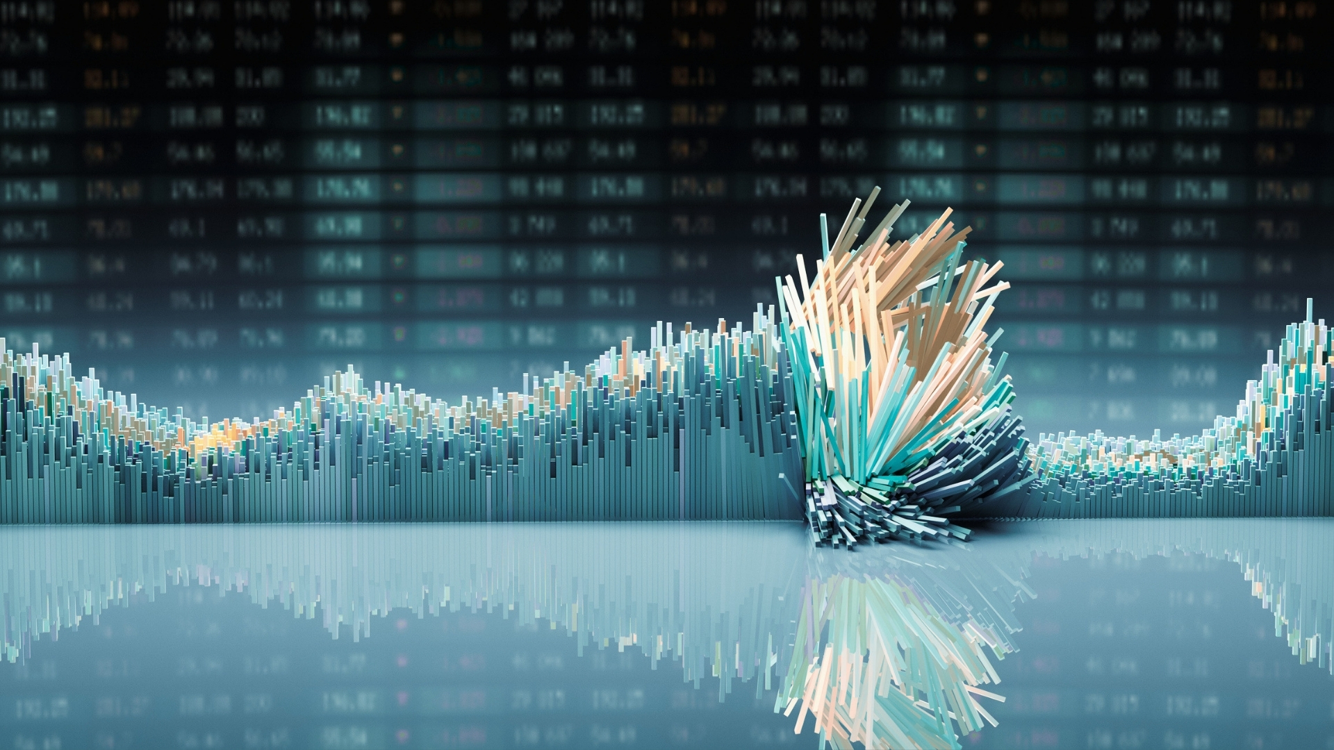 A crashing stock market chart representing risky mini bonds