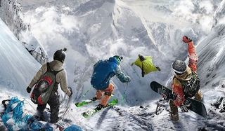 Extreme sports on a mountain in Steep