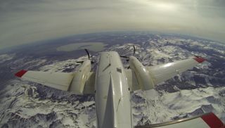NASA's Airborne Snow Observatory as seen measuring snowpack in the Western U.S.