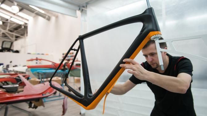 Every frame is finished by hand at McLaren