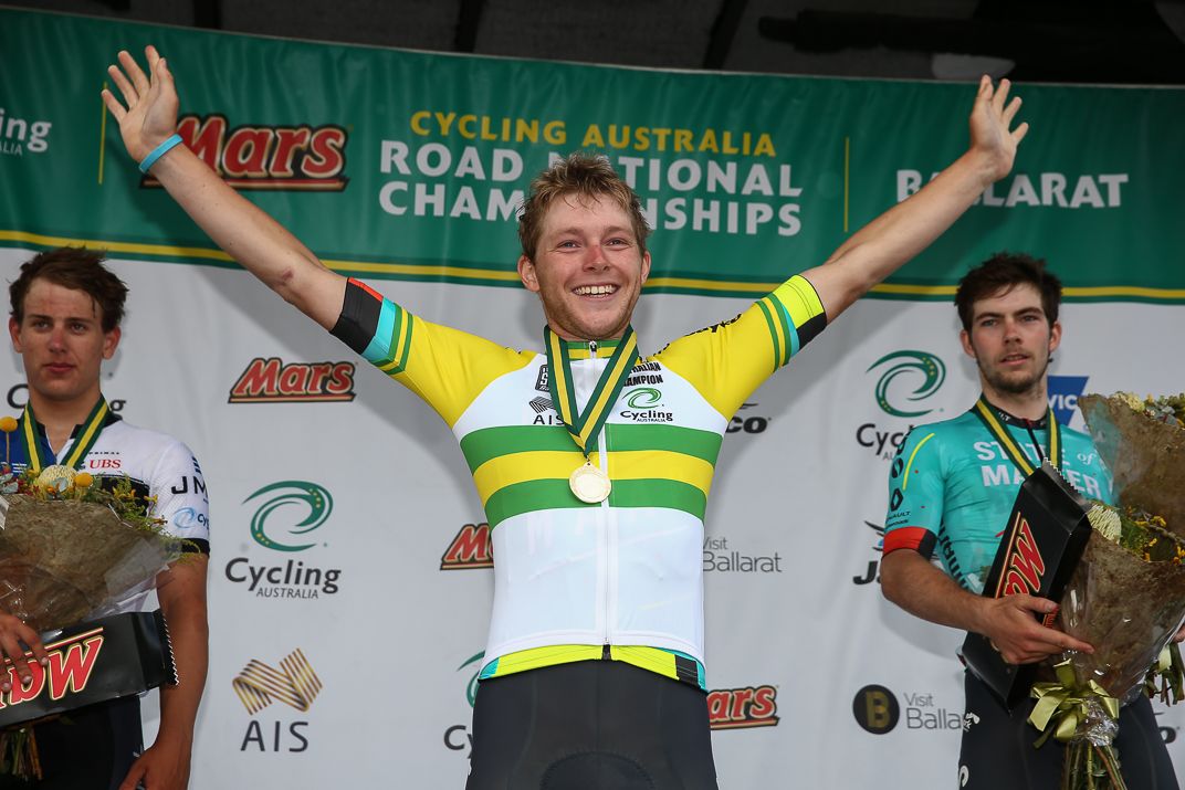 Jesse Kerrison on the podium