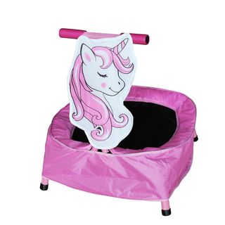 pink unicorn toddler trampoline