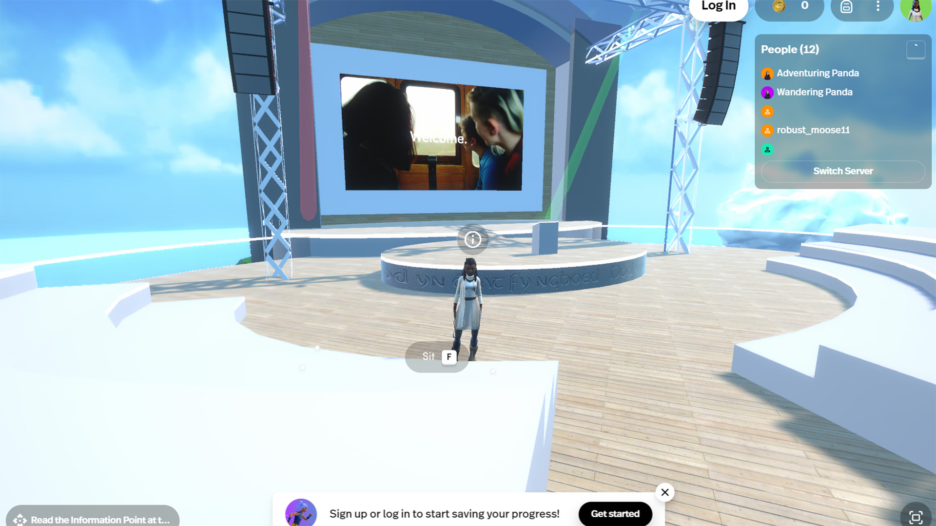Screenshot from Visit Wales' metaverse project