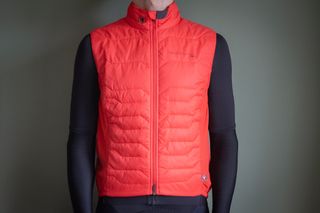 Endura Pro SL Primaloft II Gilet in red pictured against a plain grey background