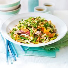 Thai Beef Salad with Broad Bean Noodles-summer food-woman and home