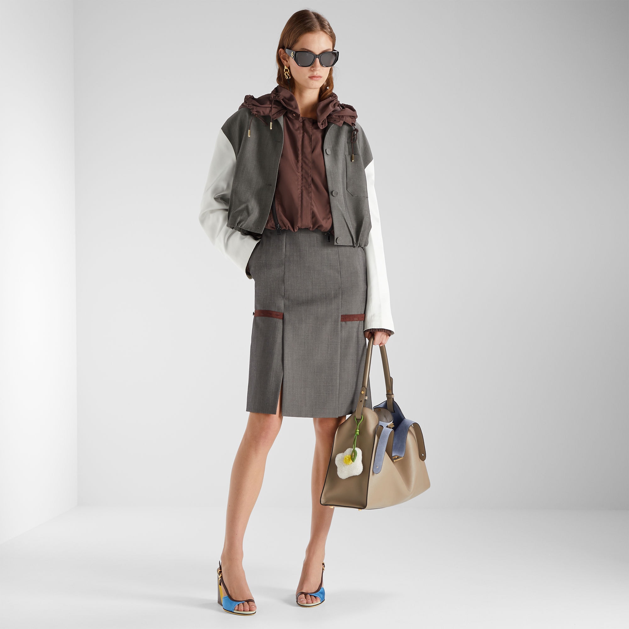 Jacket Grey Mohair Fabric Jacket