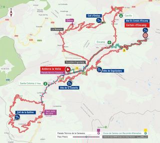 2019 Vuelta a Espana Stage 9 - Map