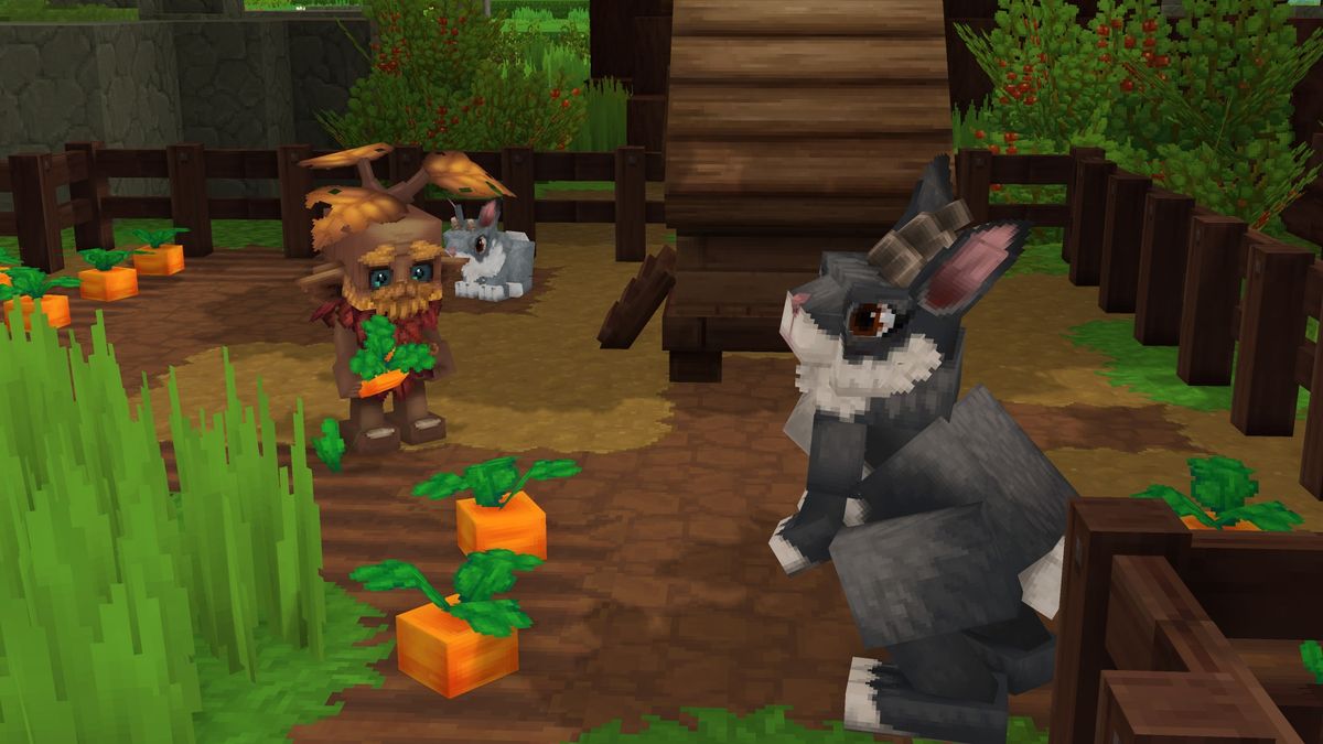 An in-development image of blocky RPG Hytale from July 2021.
