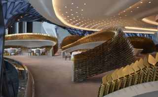 Alain Ducasse restaurant at Zaha Hadid Architects' Morpheus hotel, Macau, China