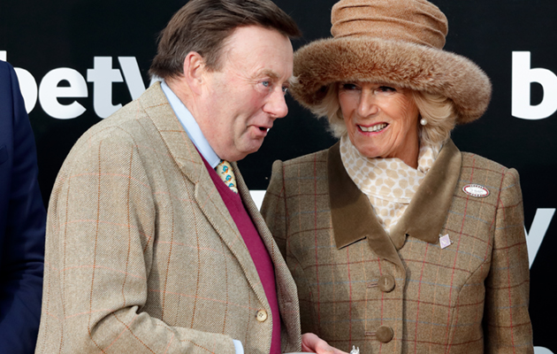 Royalty of every kind: the Duchess of Cornwall presents Nicky Henderson with the winning trainer prize after Altior wins the Queen Mother Champion Chase