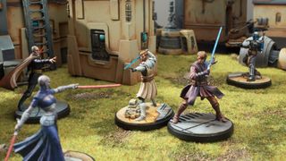 Star Wars: Shatterpoint in action with miniatures and terrain