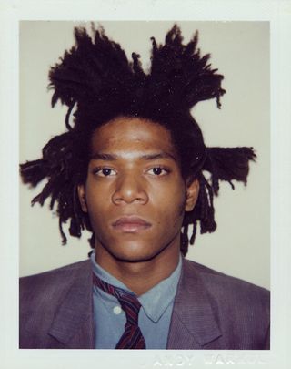 Polaroid portrait of Jean-Michel Basquiat by Andy Warhol