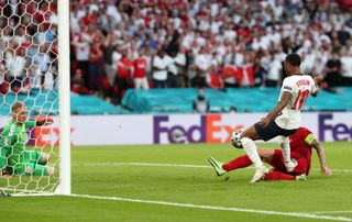 England reacted brilliantly and Simon Kjaer's own goal levelled the scores nine minutes later