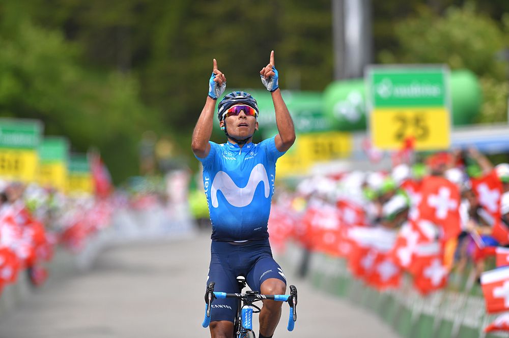 Nairo Quintana (Movistar) wins stage 7 at Tour de Suisse