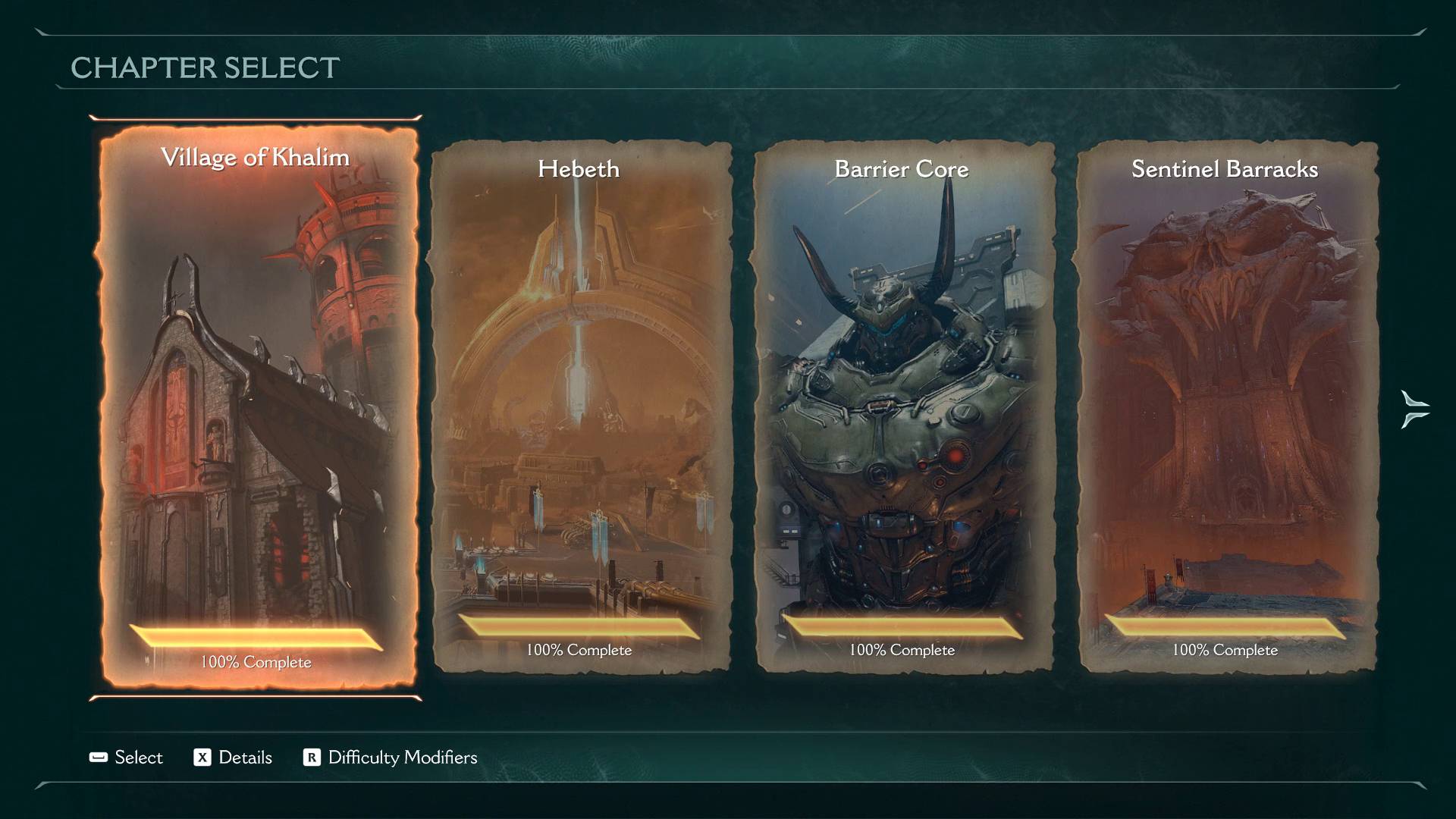 Doom The Dark Ages chapter select menu chapters 1 to 4