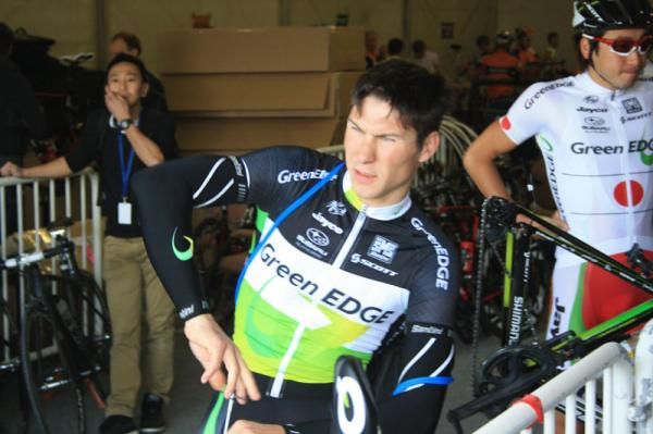 Aidis Kruopis in GreenEdge colours.