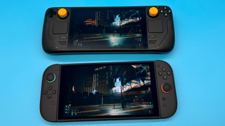 The Nintendo Switch 2 and Steam Deck next to each other