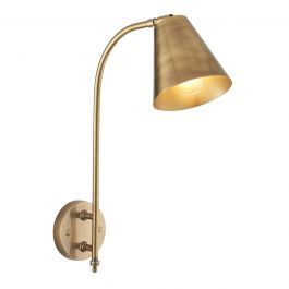 Raymond Wall Light in Antique Brass