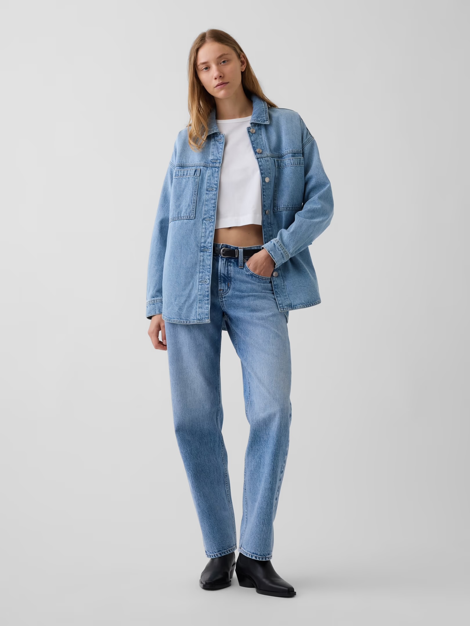 Gap, Mid Rise Straight Taper Jeans