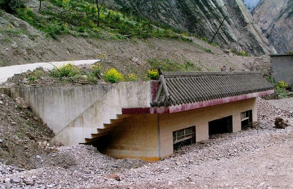 A landslide buried this house in Sichuan, China.