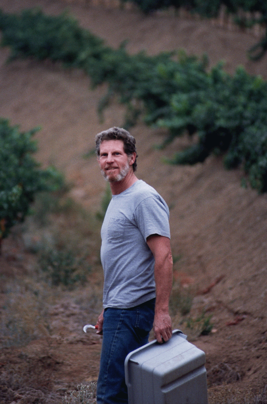 Bill Harlan at Harlan Estate in the 1980s