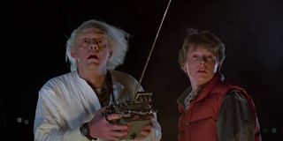 Christopher Lloyd and Michael J Fox in Back to the Future