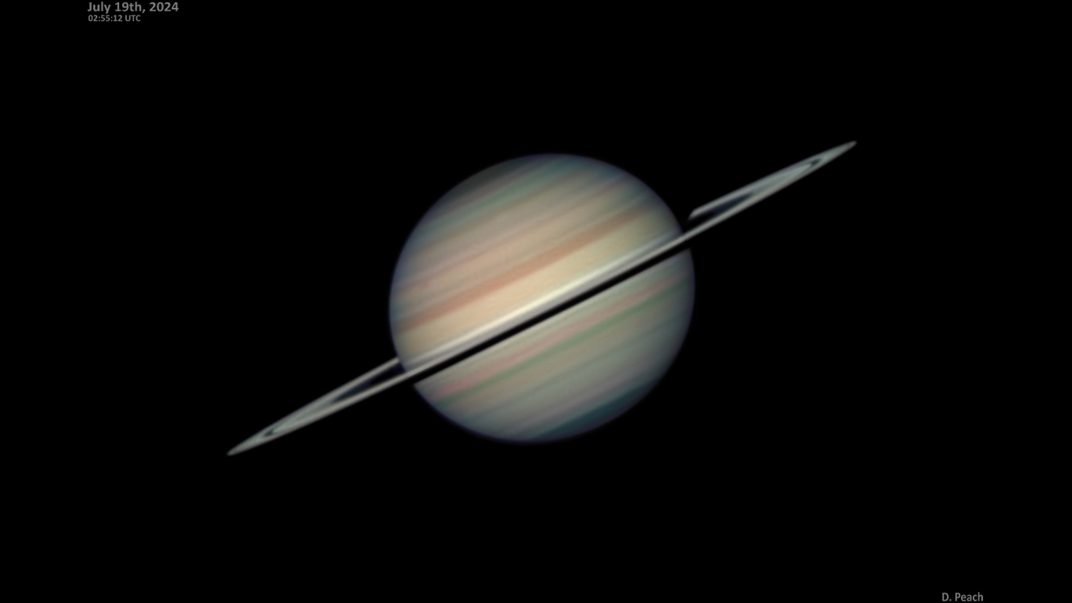 A close up image of Saturn
