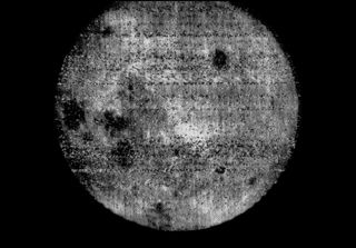 The first image of the moon’s far side (shown here) was captured by the Luna 3 probe in 1959.