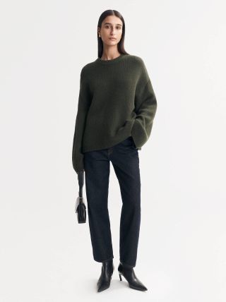 soft goat, Chunky Cashmere Crewneck