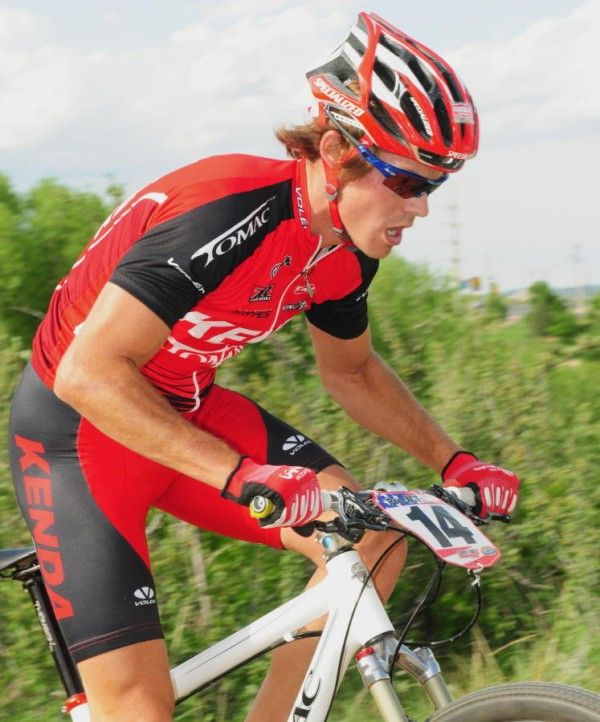 Andy Schultz (Kenda Titus) on a climb