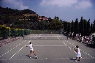 Vintage tennis match picture