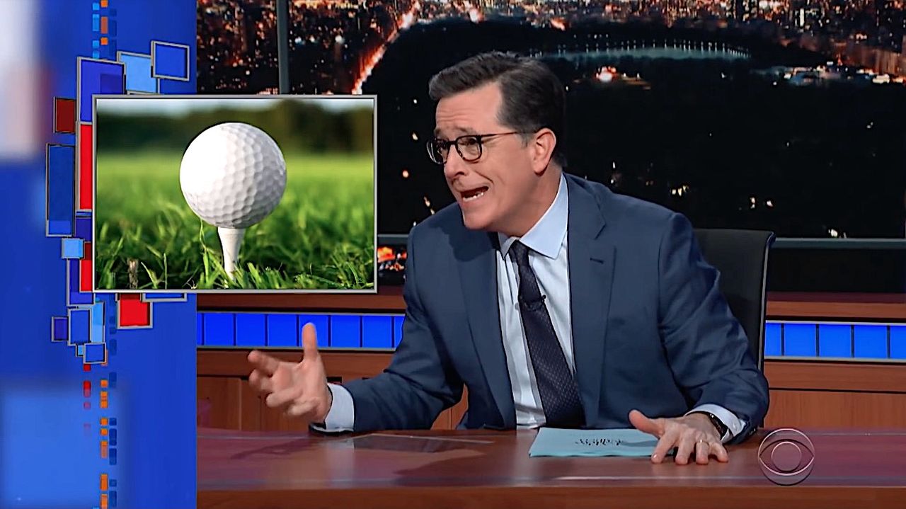 Stephen Colbert on Trump the golf cheat