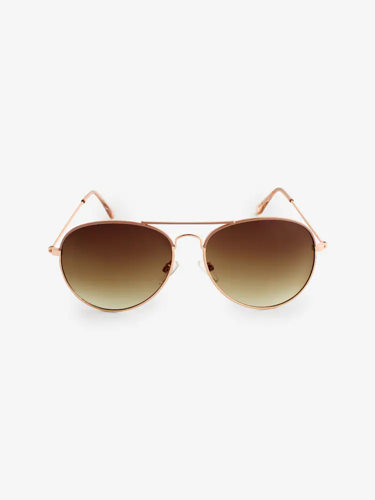 Next , Rose Gold Classic Aviator Sunglasses