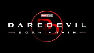 Daredevil: Born Again TV series logo - white text and a red DD in a red circle on a black background.
