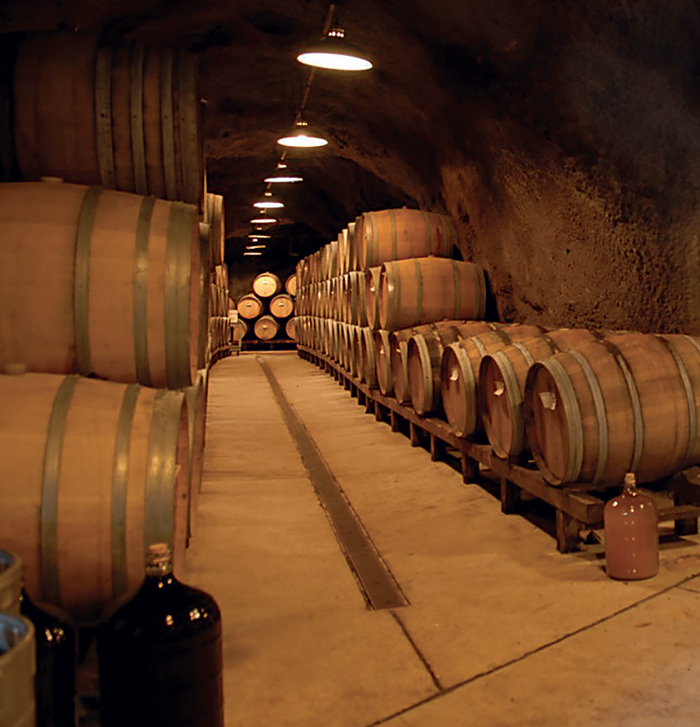 Mount Eden Vineyards barrel cellar