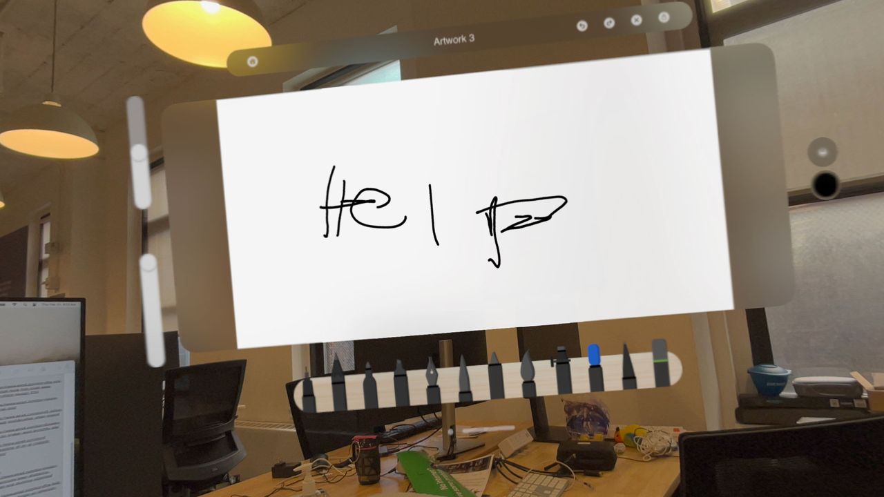 Apple Vision Pro drawing