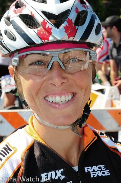 Marie-Helene Premont (Team Maxxis-Rocky Mountain) flashing her famous smile