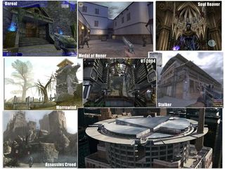 Development of buildings in PC games.