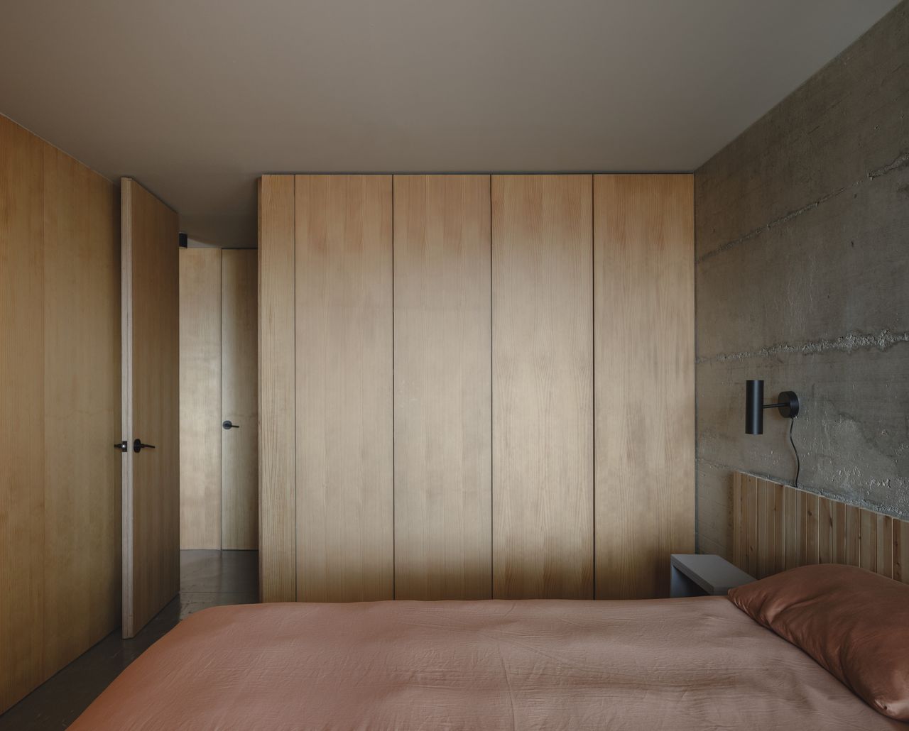 The bedrooms are on the lower level