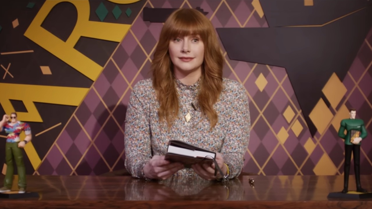 Bryce Dallas Howard in the Argylle trailer holding the book.