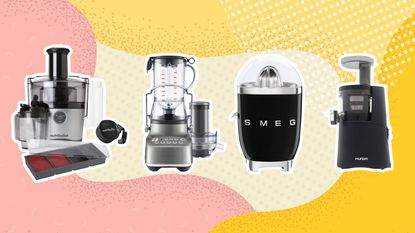 A selection of the best juicers, as rated by Real Homes Magazine including Nutribullet, Breville, Smeg and Hurom