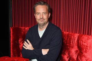 Matthew Perry poses at a photocall for "The End Of Longing", a new play which he wrote and stars in at The Playhouse Theatre, on February 8, 2016 in London, England