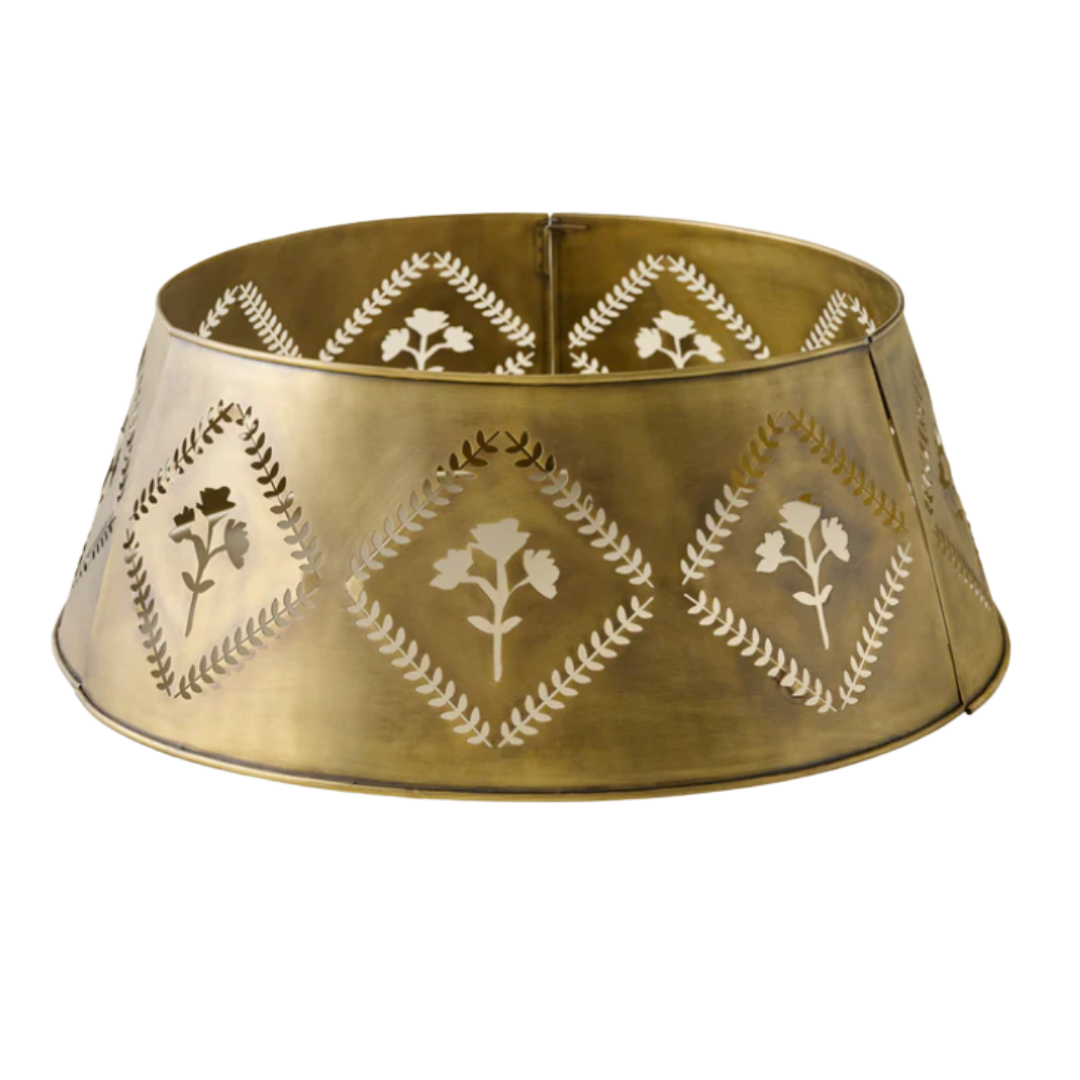 Antique Brass Floral Tree Collar